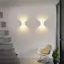 Lightess Modern Wall Sconce Dimmable 10W Hardwired, Up Down Wall Mount Lights Indoor Mini Metal LED Wall Lamp for Living Room Bedroom Hallway Decor, Warm White, O1181TP