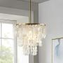 Urban Habitat MPS150-0093 Isla Modern Classic Chandeliers-Metal, White Shell Shade Pendant Ligthing Lamp Ceiling Dining Room Lighting Fixtures Hanging