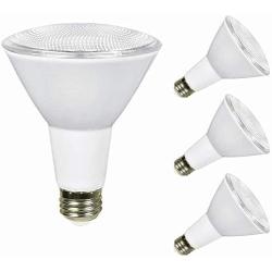 JULLISON PAR30 LED Bulb 4 Packs Long Neck, 120V/12W/840Lumens/40 Degrees Beam, 75W Equivalent, 5000K Daylight White, CRI80+, Dimmable, Glass Lens, Outdoor Flood, E26 Base, UL & FCC, Wet Location