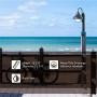 Sea Gull Lighting 8269-12 Sebring One-Light Outdoor Post Lantern Outside Fixture, Black Finish