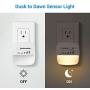 DEWENWILS Dimmable LED Night Light with Light Sensor, Plug in Nightlights for Bedroom, Hallway, Living Room,Warm White, 4 Pack, ETL Listed