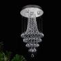 LED Crystal Chandelier Modern Round Ceiling Light Fixture Spiral Sphere Rain Drop Pendant Lamp for Dining Room Bathroom Bedroom Livingroom