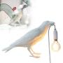 Crow Table Lamp,Bird Table Lamps Artificial Bird Shaped Table Lamp Bedroom Resin Crow Desk Lamp Bedside Light for Bedroom,Bedside,Living Room,Corridor (White)