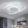 CraftThink LED Flush Mount Ceiling Light Living Room Half-Circle Flush Mount Light Acrylic LED Ceiling Lamp in Warm for Living Room Bedroom Kids Room - Size : 16'' White Light