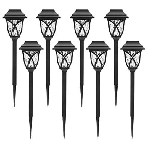 Nekepy Solar Lights Outdoor, Solar Powered Pathway Waterproof Landscape Light for Patio Walkway Driveway Garden Yard, 8 Pack