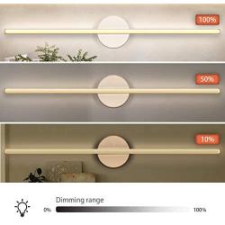 Vanity Light LED 3000K Dimmable Warm Light, Zicbol 30 Inch Modern White Bathroom Light Fixtures Wall Lamp Light for Bathroom, Living Room, Bedroom, Hallways