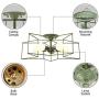 KWOKING Lighting 5 Lights Creative Flush Mount Ceiling Light Minimalist Industrial Star Ceiling Light Fixture Modern Decoration for Children Room, Hallway,Living Room Grey