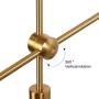 ISURAUL Sputnik Chandelier, 6-Light Modern Gold Adjustable Pendant Chandeliers Light Fixture for Dining & Living Room, Bedroom, Kitchen Island and Foyer