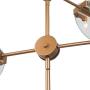 LOG BARN Gold Chandelier, 5-Light Dining Room Lighting with Bubble Glass, Kitchen Island Light Fixture, 22.5” Dia
