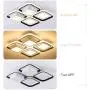 Modern LED Ceiling Light for Bedroom Dimmable Squares Kitchen Flush Mount Ceiling Light Fixture 3-Color Changeable(3000K/4000K/6000K) Black Acrylic Shape with Remote for Bathroom,Living Room,50W Modern LED Ceiling Light for Bedroom Dimmable Squares Kitchen Flush Mount Ceiling Light Fixture 3-Color Changeable(3000K/4000K/6000K) Black Acrylic Shape with Remote for Bathroom,Living Room,50W