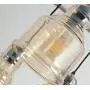 Vintage 3 Lights Kitchen Chandelier, Island Cognac Glass Cluster Pendant Chandelier Ceiling Hanging Linear Light Fixtures with Black Plate for Dining Room Bar Shop