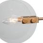 LOG BARN Gold Chandelier, 5-Light Dining Room Lighting with Bubble Glass, Kitchen Island Light Fixture, 22.5” Dia
