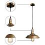 2 Pack Gold Rustic Hanging Pendant Light Industrial Brass Barn Ceiling Light Fixtures Kitchen Farmhouse Dining Room Warehouse Lighting