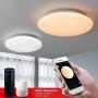 OFFDARKS 36w WiFi Smart LED Ceiling Light Compatible with Amazon Alexa and Google Assistant for Living Room Bedroom Children Room, Adjustable Brightness,Colored Light, App and Remote Control 