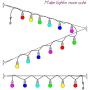 Bysn String Light Hanging Kit,Globe String Light Suspension Kit, Outdoor Light Guide Wire,Vinyl Coated Stainless Steel Steel Cable, 164 ft.With Turnbuckle and Hooks