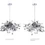 Garwarm Modern Chandelier LED Stainless Steel Kitchen Island Lamp Firework Hanging Ceiling Light Fixture for Dining Room Living Room Restaurant, 3 Lights Pendant Lighting Porch Light