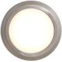 Hamilton Hills New Round Flush Mount Thin Ceiling Light LED Disc Shaped Thinnest Round Dimmable Lighting Fixture Direct Wire Lights No Drywall Work Required 3000K Bright White 12'' Brushed Nickel