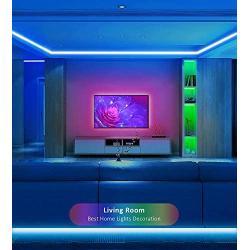 Led Strip Lights 65.6ft - RGB Led Light Strip 5050 Strip Lights, Color Changing Led Strip Lights with Remote, App and Bluetooth Control, Music Sync Led Lights for Bedroom Kitchen Ceiling Bar TV Party