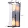 VILUXY Contemporary Outdoor Indoor Glass Wall sconces Matte Black Finish Wall Lamp for Entryway, Porch, Doorway, Living Room, Hallway, Cafe, Stair, Restaurant 2 Pack
