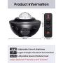 Star Projector, MiiKARE 2 in 1 Night Light Projector Adjustable Lightness Starry Light and LED Nebula Cloud with Remote Control & Built-in Music Player for Kids Bedroom Living Room Home Theater