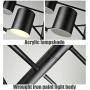 TopJiä Industrial Sputnik Chandelier,Modern Vintage Iron Metal Pendant Lighting Acrylic Light Shade Bedroom Living Room Dining Room Office Ceiling Decorative Light Fixture Black 4light-Warm Light