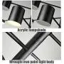 TopJiä Industrial Sputnik Chandelier,Modern Vintage Iron Metal Pendant Lighting Acrylic Light Shade Bedroom Living Room Dining Room Office Ceiling Decorative Light Fixture Black 4light-Warm Light