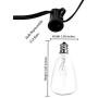 Romasaty 25FT ST35 Outdoor Patio Edison String Lights with 27Clear Bulbs -5 Watt/120 Voltage/E12 Base -Black Wire