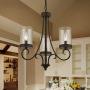 YISIJIE Pendant Lighting with Handblown Clear Seeded Glass Shade, E26 Pendant Light Fixture for Dining Room Lighting fixtures Hanging Kitchen Island RestaurantAdjustable