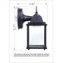 LIT-PaTH Outdoor LED Wall Lantern, Wall Sconce as Porch Lighting Fixture, 5000K Daylight White, 9.5W (75W Equivalent), 800 Lumen, Aluminum Housing Plus Glass, Outdoor Rated, 2-Pack LIT-PaTH Outdoor LED Wall Lantern, Wall Sconce as Porch Lighting Fixture, 5000K Daylight White, 9.5W (75W Equivalent), 800 Lumen, Aluminum Housing Plus Glass, Outdoor Rated, 2-Pack
