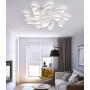 LAKIQ Multi Light Modern LED Ceiling Chandelier Windmill Shape Acrylic Semi Flush Mount Lighting Fixture Indoor Ceiling Lights for Living Room Bedroom (Neutral Light, 12 Lights)
