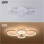 Modern Ceiling Light，ROYAL PEARL Dimmable Chandelier Led Flush Mount Ceiling Light for Living Room Bedroom 50W