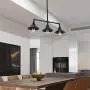 LMSOD 3 Lights Kitchen Lights Ceiling Hanging, Industrial Farmhouse Dining Room Pendant Light Fixture with Metal Shades
