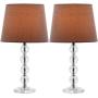 Safavieh Lighting Collection Nola Stacked Crystal Ball 16-inch Table Lamp (Set of 2)