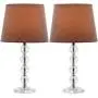 Safavieh Lighting Collection Nola Stacked Crystal Ball 16-inch Table Lamp (Set of 2)