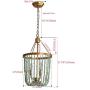 Stone Beaded Chandelier Lighting Fixture 3-Light Home Decor Gold Metal Chandeliers 12''D x 21.9''H Ceiling Mounted Pendant Lamp for Dining Room, Bedrooms, Bathroom, Foyer, Doorways Stone Beaded Chandelier Lighting Fixture 3-Light Home Decor Gold Metal Chandeliers 12''D x 21.9''H Ceiling Mounted Pendant Lamp for Dining Room, Bedrooms, Bathroom, Foyer, Doorways