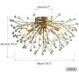 Modo Lighting Modern Firework Chandelier Light Crystal Sputnik Pendant Light Fixtures Dandelion Ceiling Lamp for Bedroom Living Dining Room Kitchen Island (6 Light)