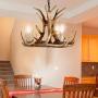Resin Antler Chandelier 3 Light, Antler Lighting Vintage Style Deer Horn Ceiling Light for Living Room,Bar,Cafe, Dining Room