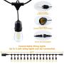 BHCLIGHT Upgraded Commercial Grade Outdoor String Lights Extendable 48FT Patio Lights with 15 Shatterproof S14 Bulbs, Weatherproof Outdoor Party Lights for Backyard, Garden, Bistro, Pergola