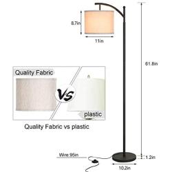 Befano Floor Lamps for Living Room, Bright Tall Lamp with Treadle-Operated, Ajustable 360°Lampshade and Modern Long Lifespan Energy-Saving Floor Lamps for Bedroom, Office