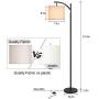 Befano Floor Lamps for Living Room, Bright Tall Lamp with Treadle-Operated, Ajustable 360°Lampshade and Modern Long Lifespan Energy-Saving Floor Lamps for Bedroom, Office