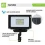 ASD 30W LED Flood Light with Arm - 5000K Daylight 3056 Lm - 70W MH Equivalent - IP65 Waterproof - 120V Commercial Super Bright LED Floodlight Outdoor Garage - Black Finish - UL & DLC Standard, 10-Pack