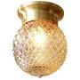 Modo Lighting Glass Globe Flush Mount Ceiling Light Creative Pineapple Ceiling Pendant Lights Industrial Antique Brass Ceiling Light Fixture for Living Room Hallway Study Room