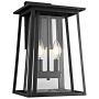 Safavieh PLT4005A Velza 2-Light Black Wall (LED Bulb Included) Outdoor Lantern