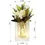 Mason Jar Wall Candlestick Lighting, Home Decoration, Living Room, Bathroom, Hanging Retro Wall Closet 6 Hours LED Lighting with Remote Control(2 Sets)