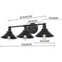 PASSICA DECOR 3 Light Sconce Vintage Wall Light Industrial Vanity Lighting Fixture Retro Sconce Bathroom Living Room