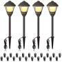 VOLISUN Pathway Lights Outdoor,4 Pack 12V Low Voltage Waterproof Landscape Lights for Garden, Landscape, Path, Yard, Patio, Driveway, Walkway(Warm White)