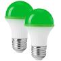 Green Light Bulbs, KINUR 3W(25W 40W Equivalent) A15 e26 Base Green LED Bulb, Porch, Outdoor, Home Lighting, Holiday Lighting, Decorative Illumination Light Bulb 2 Pack