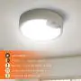 TOOWELL Motion Sensor Ceiling Light Battery Operated Indoor/Outdoor LED Ceiling Lights for Hallway Laundry Stairs Garage Bathroom 300LM White Photocell Sensor ON/Off Upgrade