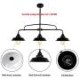 PUZHI HOME Black Kitchen Island Light, 3 Lights Farmhouse Pendant Lighting with Metal Shades Modern Chandelier Hanging Dining Room Light for Kitchen Dining Room Farmhouse