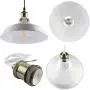B2ocled Pendant Lighting Retro Pendant Light Industrial Vintage Style 1 Light E26/E27 Based Lamp Shade for The Kitchen, Bedroom, Dining Room, Living Room, Porch (White, 10.63 inch)